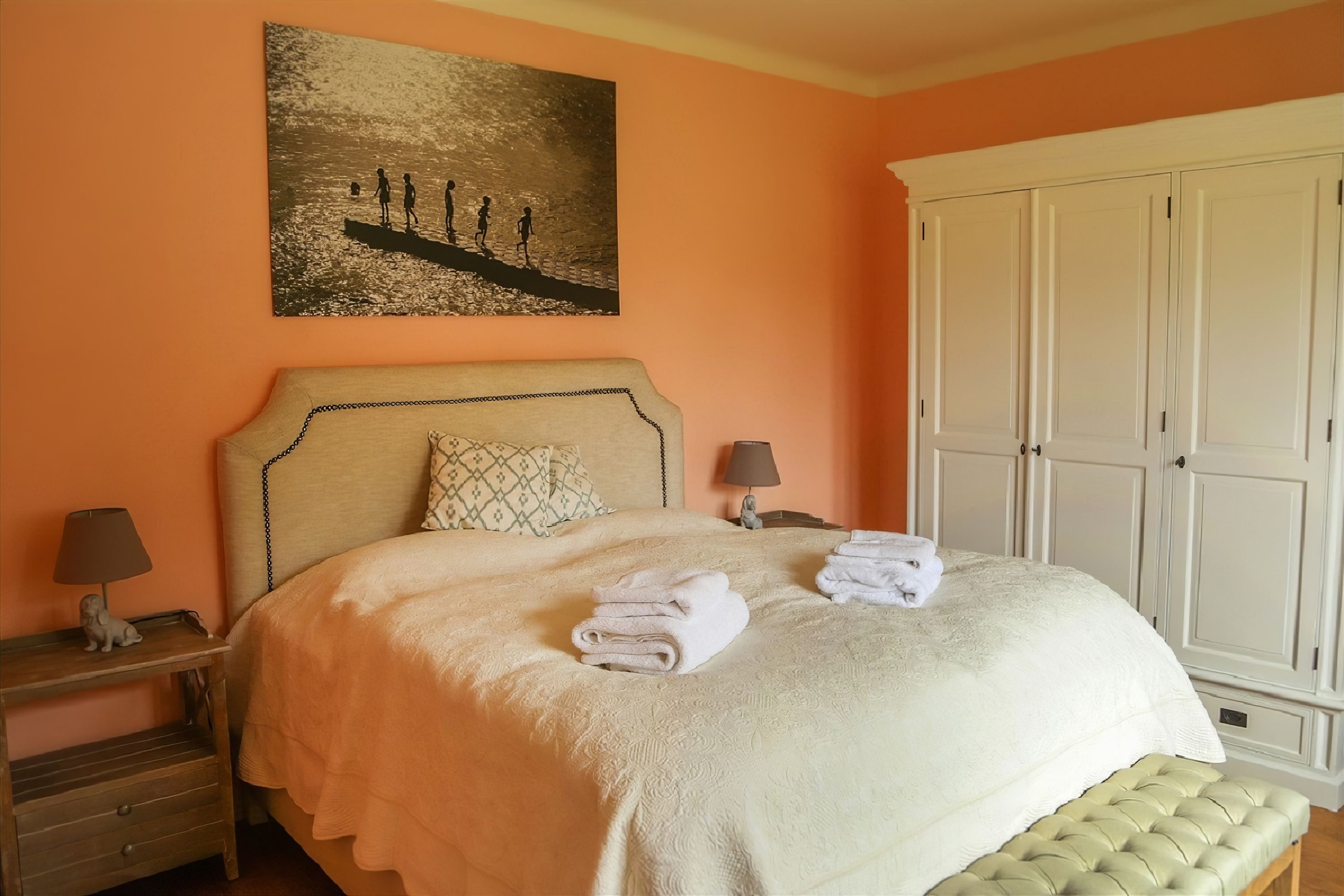 Landhaus Litschau Schlafzimmer_beige_orange_NEU